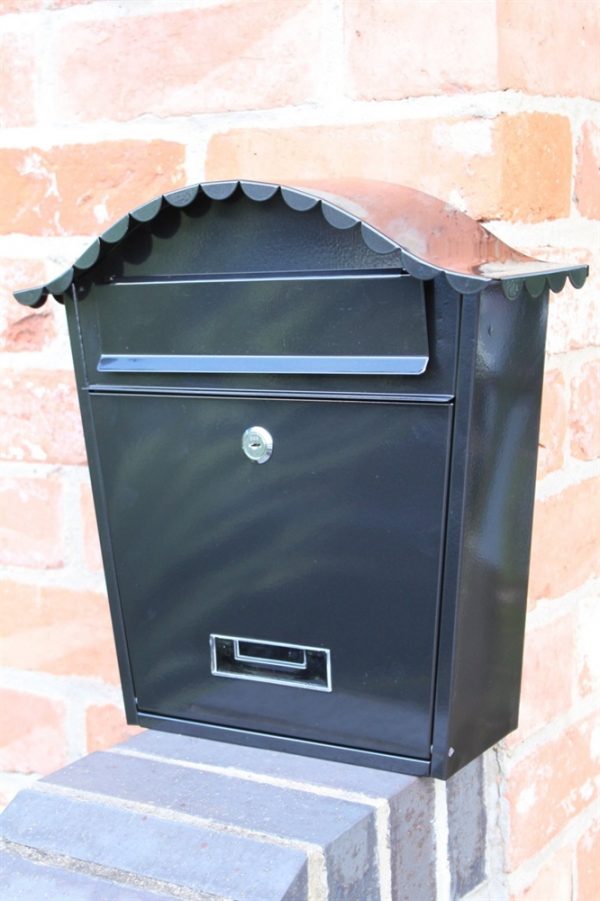 Traditional Wall Mounted Post Box-Black