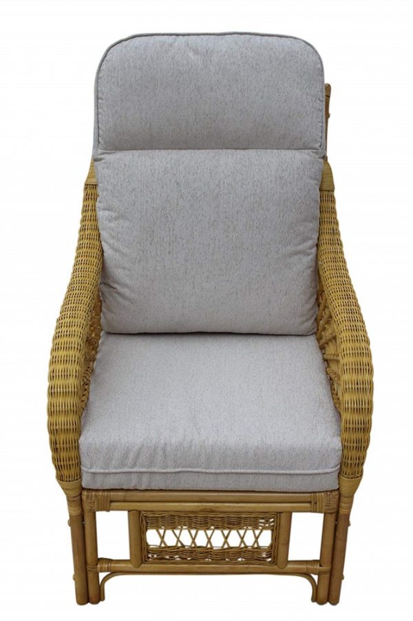 Portofino Cane Furniture- 2 Chairs & Side Table- Cream