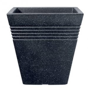 Stewart Piazza Planter 34cm square Granite colour-Made from Robust Plastic