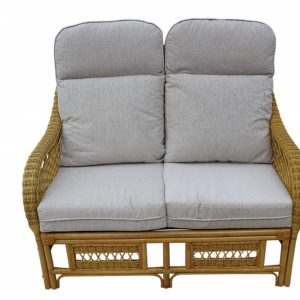 Portofino Cane Furniture -2 Seater Sofa - Cream