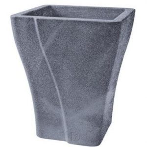 Stewart Plastic Garden Outdoor Wave Planter (square) Granite colour 37cm