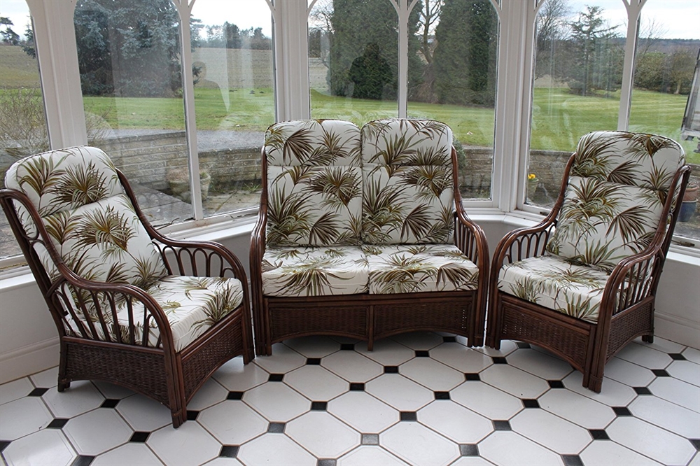Verona Cane 3 Piece Suite - 2 Chairs & Sofa- Palm Design 4 Verona Cane 3 Piece Suite - 2 Chairs & Sofa- Palm Design