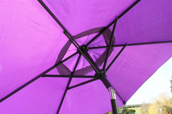 2.1M Wide Parasol With Tilt and Crank-Purple
