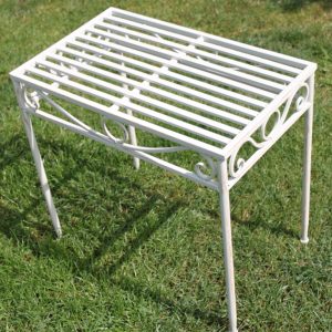 Metal Table Antique White Finish (Mid Size)