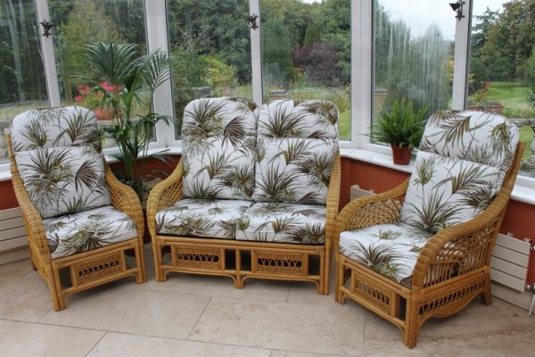 Portofino 3 Piece Suite-2 Chairs & Sofa-Palm Fabric