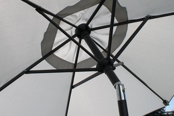 2.1M Wide Parasol With Tilt and Crank-Grey
