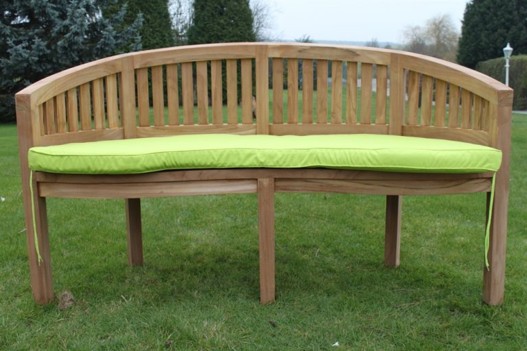 Banana / Peanut Shaped Garden Bench Cushion 3 Colours Available
