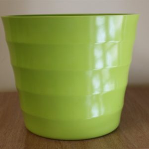 Quality Lime Green Rigid Plastic Plant Pot Cover - Diameter 28cms