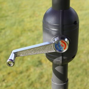 2.7M Wide Garden Parasol With Tilt and Crank-Grey