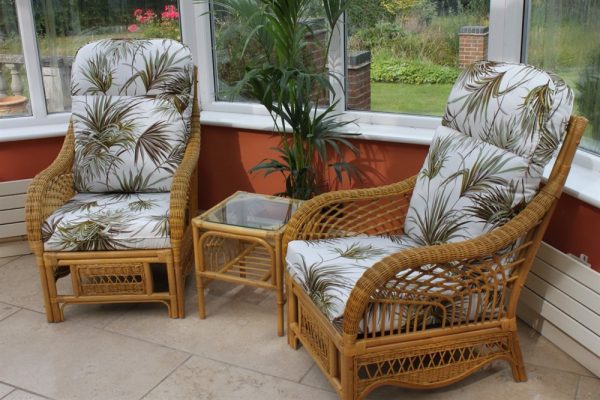 Portofino Duo Set-2 Chairs & Side Table-Palm Fabric