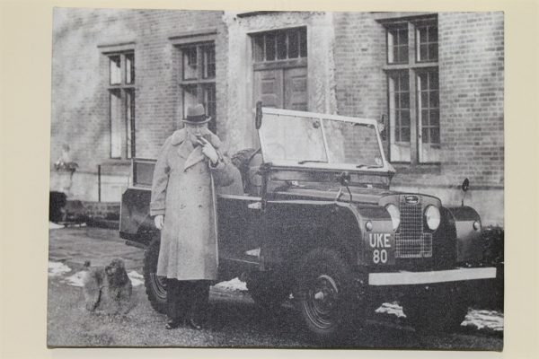 Churchill With Series 1 Land Rover -Canvas