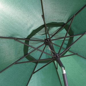 2.7M Wide Garden Parasol With Tilt and Crank-Green