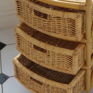 Cane and Rattan Set of 3 Drawers- Ideal with Conservatory Furniture