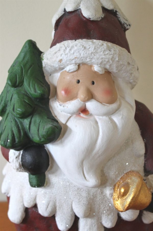 Large Polystone Father Christmas Figure 40cms Tall
