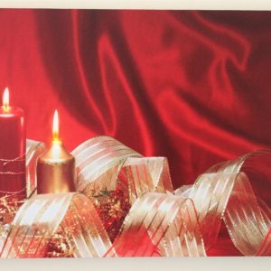 Christmas Ribbon & Candles Print HD1025