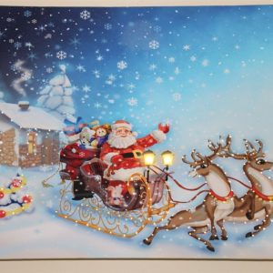 Christmas Sleigh Scene Print LED RW4040