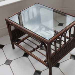 Verona Cane Coffee Table in a Mahogany Colour Finish