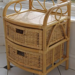 Cane and Rattan Set of 2 Drawers- Ideal with Conservatory Furniture