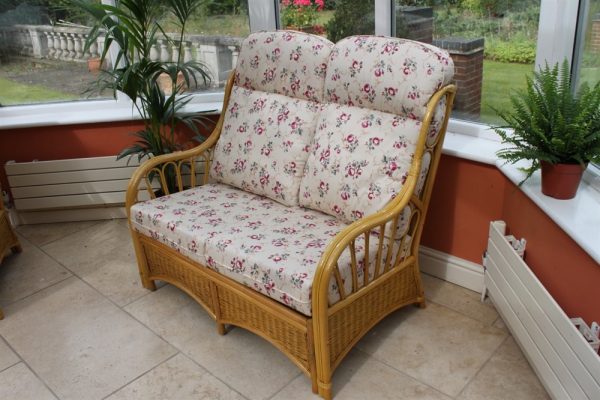 Sorrento Cane Furniture -2 Seater Sofa - Rose