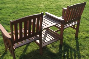 Tropicana Hardwood 2 Seater Garden Bench -Tete a Tete- Love Seat