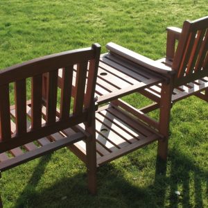 Tropicana Hardwood 2 Seater Garden Bench -Tete a Tete- Love Seat