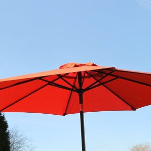 2.7M Wide Garden Parasol Tilt and Crank-Terracotta
