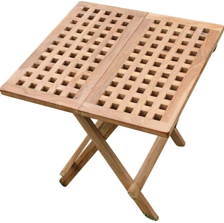 Solid Teak Folding Side Table Garden Market Place