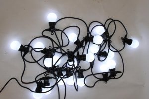 20 White LED Light Festoon Set - For Outdoor or Indoor Use