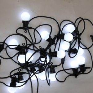 20 White LED Light Festoon Set - For Outdoor or Indoor Use 