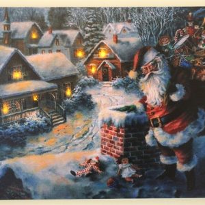 Santa Against The Chimney Print LED HD1012