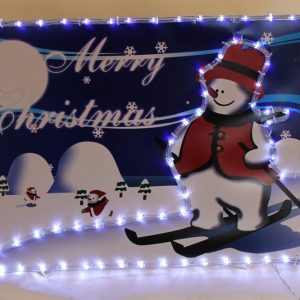 Christmas Snowman Rope Light Feature
