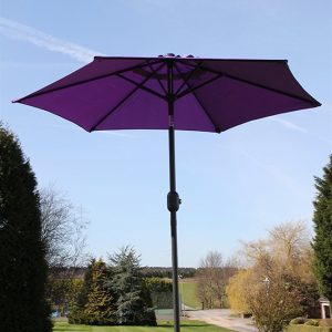 2.1M Wide Parasol With Tilt and Crank-Purple