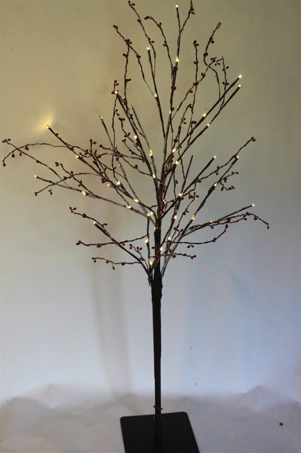 Snowy Brown Birch Twig & Berry Tree 120cms