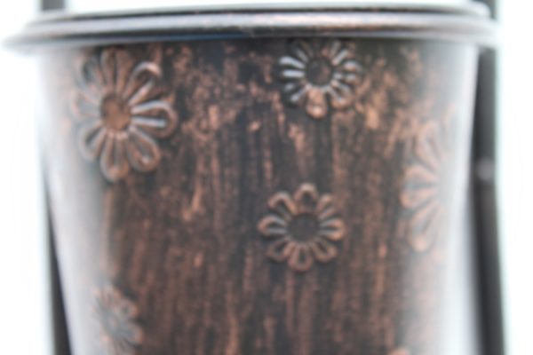 Metal Double Table Top Plant Holder With Ornate Tap