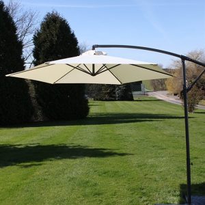 Cantilever 2.7M Wide Hanging Parasol In Cream