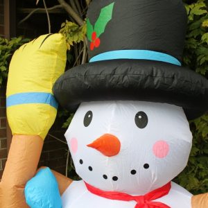 Inflatable Snowman & Broom-2.4M Tall