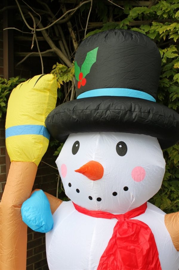 Inflatable Snowman & Broom-2.4M Tall
