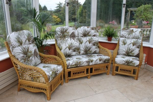 Portofino 3 Piece Suite-2 Chairs & Sofa-Palm Fabric