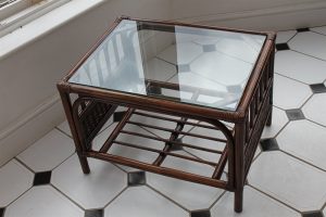 Verona Cane Coffee Table in a Mahogany Colour Finish