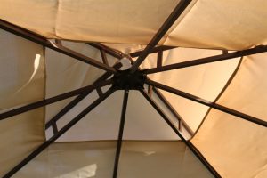 2.5M Gazebo-Beige Cover & 4 Polyester Curtains