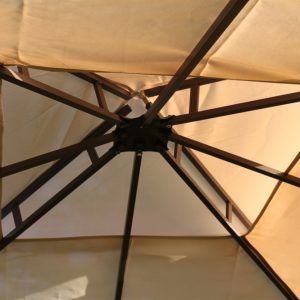 2.5M Gazebo-Beige Cover & 4 Polyester Curtains 