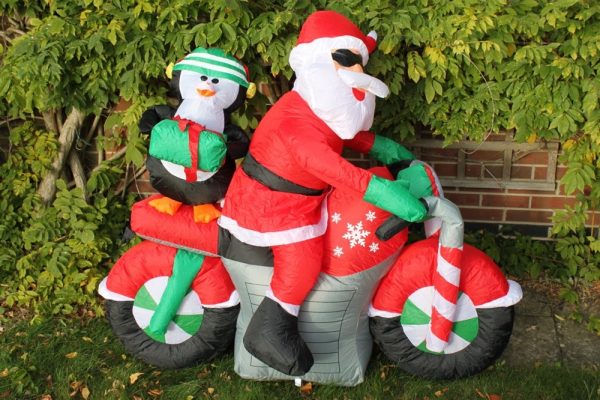 Inflatable Santa on Motorbike 1.5M Wide