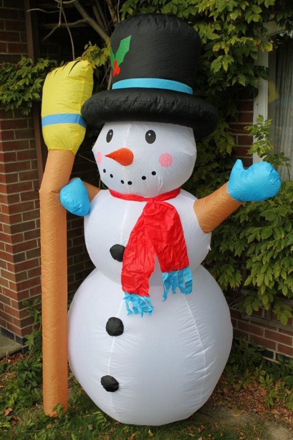 Inflatable Snowman & Broom-2.4M Tall