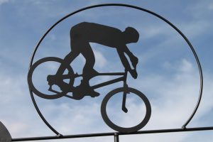 Cyclist Weathervane
