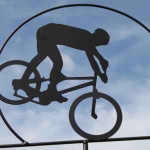 Cyclist Weathervane