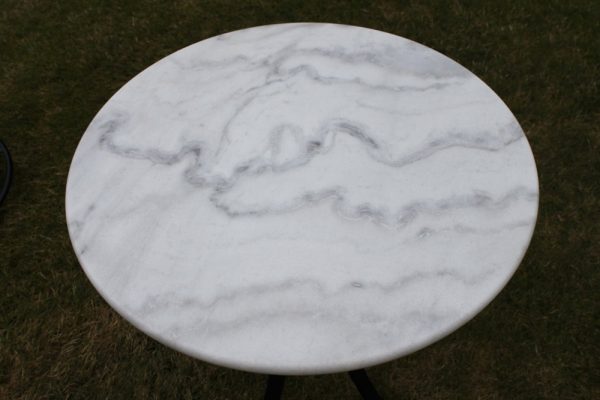 White Marble Top Bistro Table