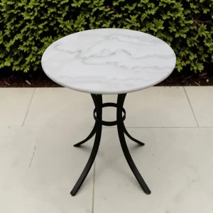 Marble Top Bistro Table, 60cm Round Top with 20mm Marble