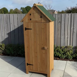 Brighton Wooden Tool Shed Storage Cabinet in Natural