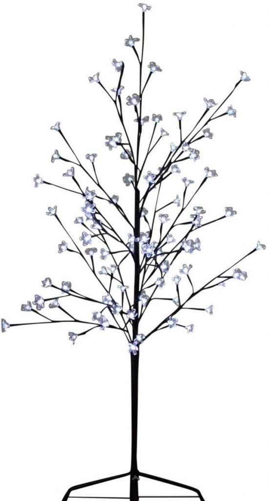 Best Season LED-Zweig "Cherry Tree" – Ca. 100 X 50 Cm, Mit 60 Kaltweißen LEDs, Inkl. 24V Außentrafo