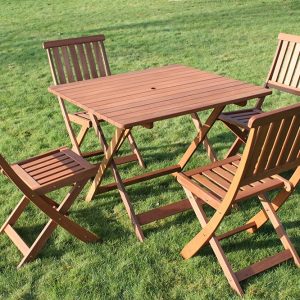 Victoria Quality Solid Hardwood Square Garden Dining Set